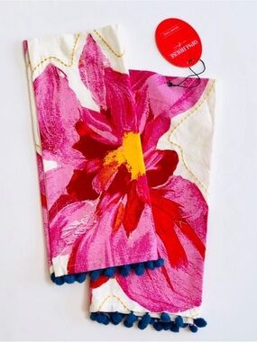 Opalhouse • Set/2 ✨ NEW ✨ Pompom Tassel Kitchen Towels Tea Towels